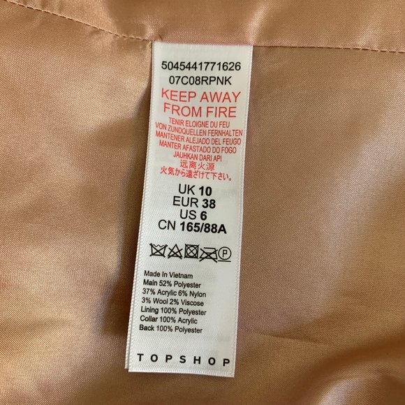 Topshop Monica Faux Fur Collar Coat - Picture 10 of 11